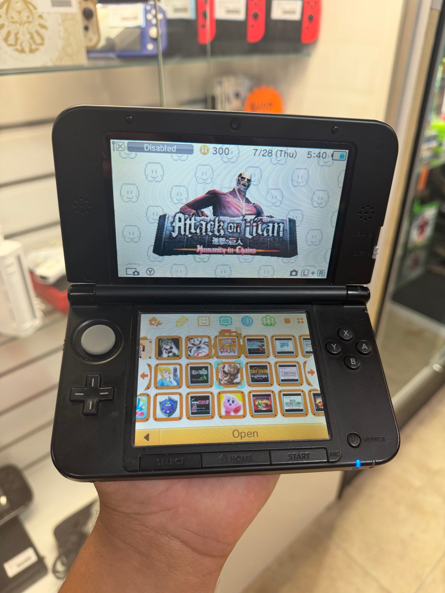 Nintendo 3DS XL Blue (Modded) - Nintendo 3DS
