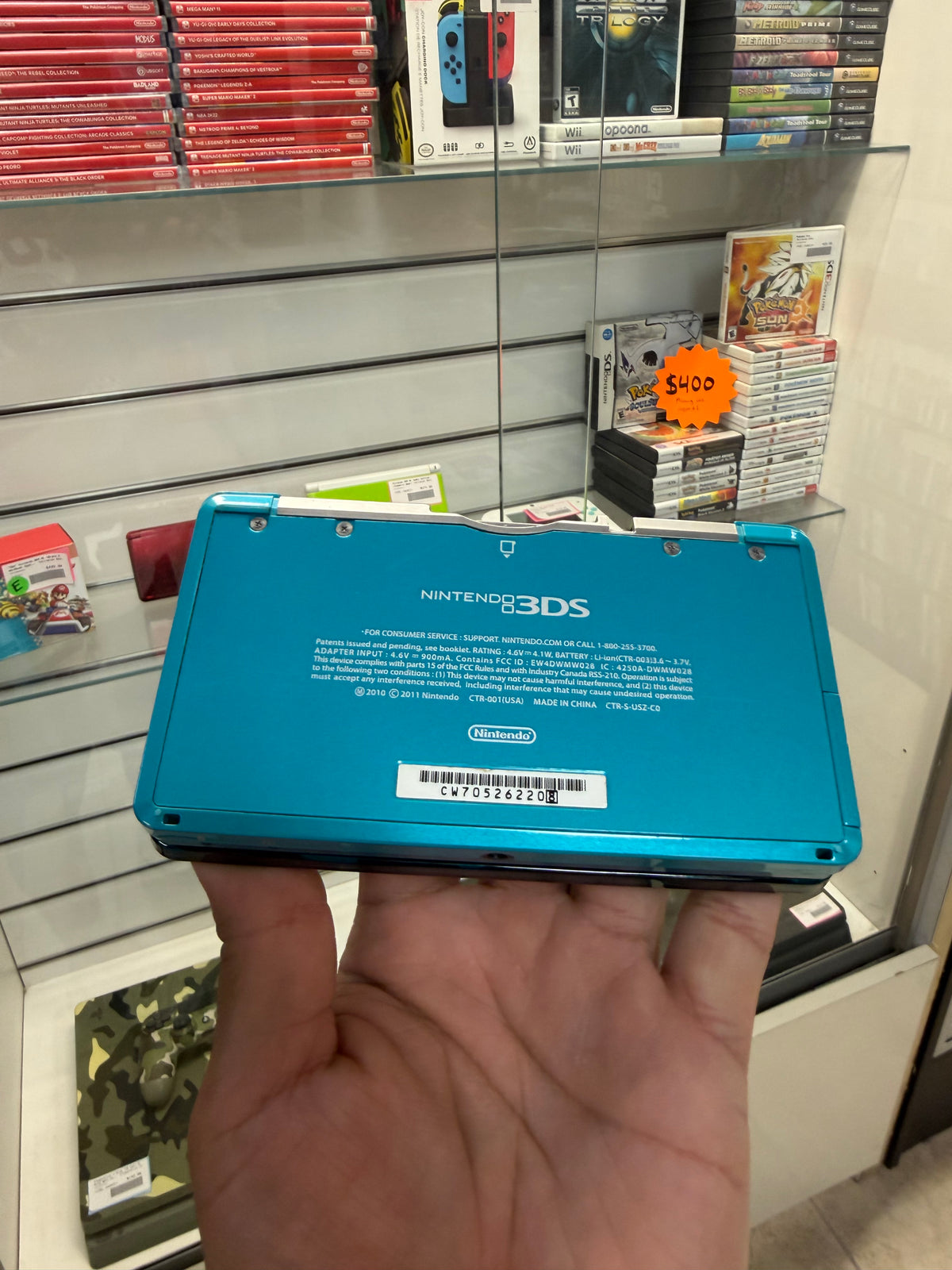 Nintendo 3DS Aqua Blue (Cosmetic Wear) - Nintendo 3DS
