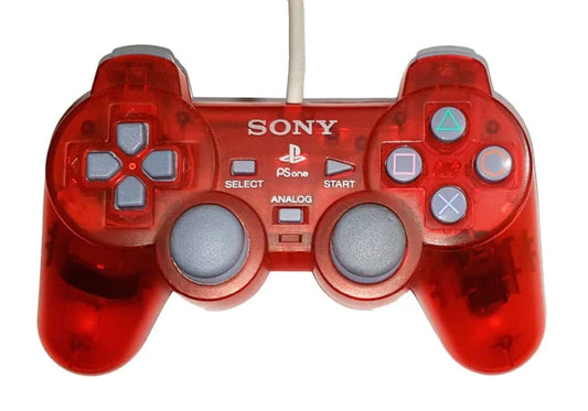 Clear Red Dual Shock Controller - Playstation