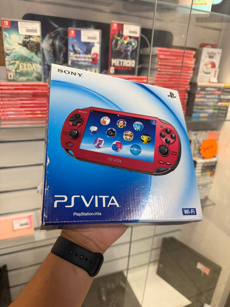PS Vita Cosmic Red 1000 Model Japanese (Complete In Box) - Playstation Vita