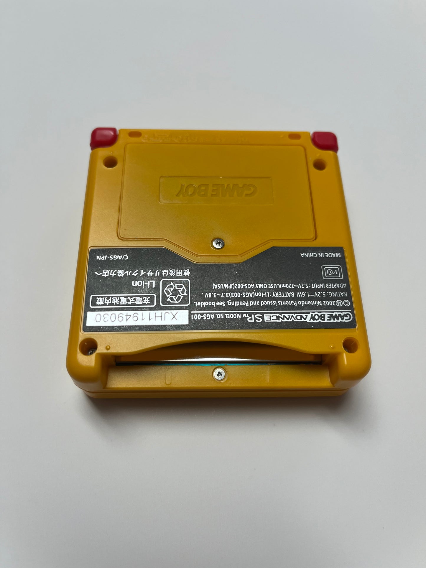 Pikachu Edition (Reshell) Gameboy Advance SP 101 (Brighter Screen)