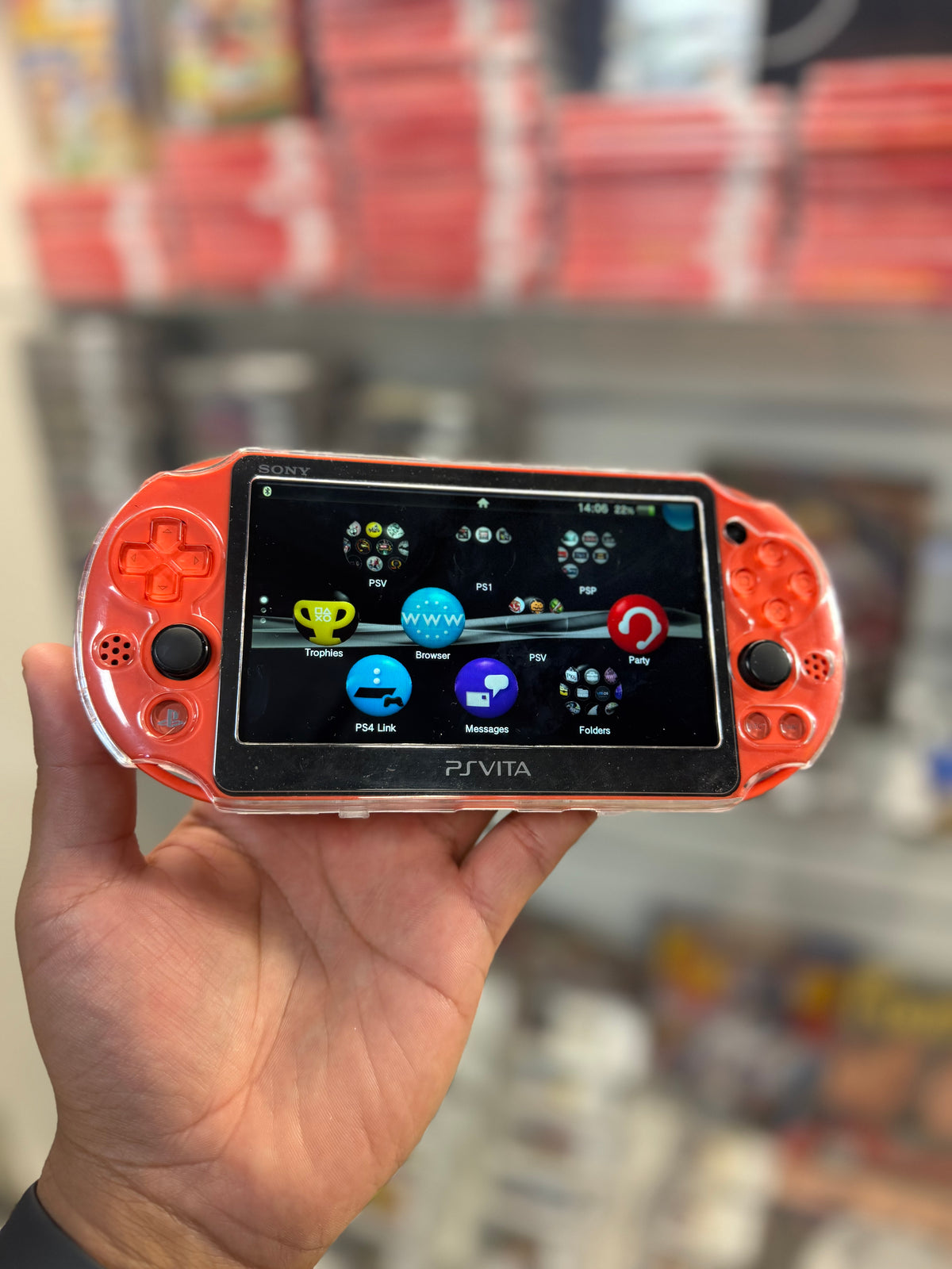 PlayStation Vita Wi-Fi Neon Orange (Modded) - JP Playstation Vita