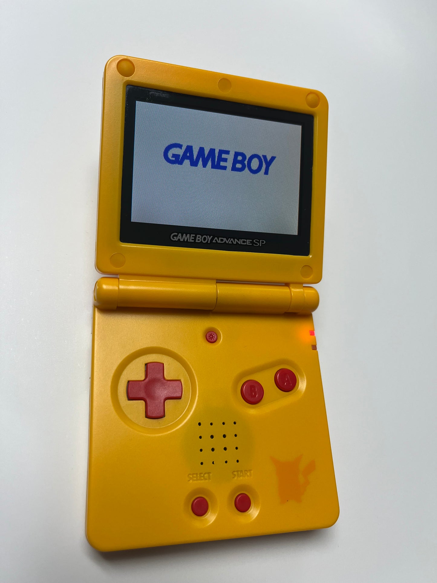 Pikachu Edition (Reshell) Gameboy Advance SP 101 (Brighter Screen)