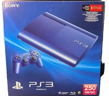 The Garage - Playstation 3 Super Slim 250 GB Console Azurite Blue - Video Game - Playstation 3