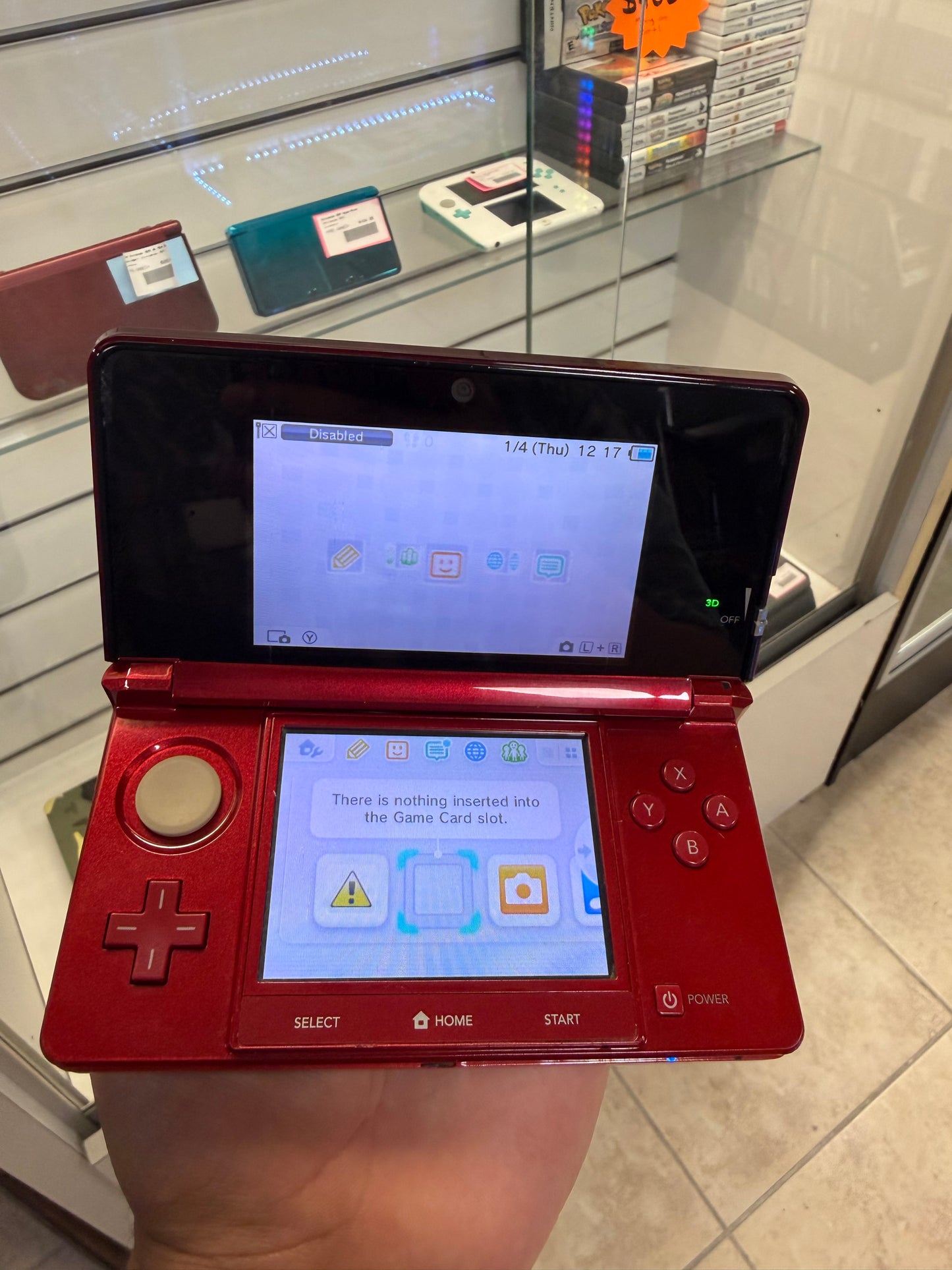 Flame Red Nintendo 3DS (Cosmetic Wear) - Nintendo 3DS