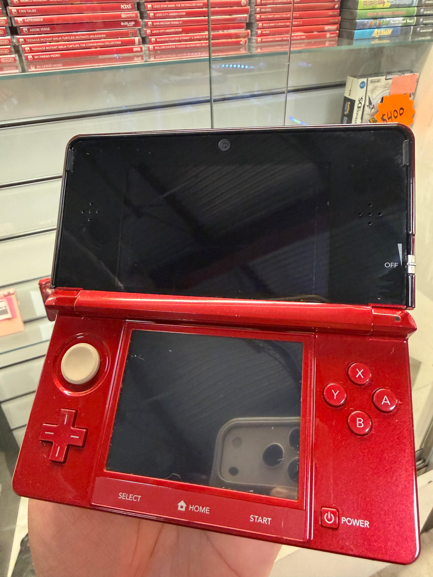 Flame Red Nintendo 3DS System (Cosmetic Wear) - Nintendo 3DS