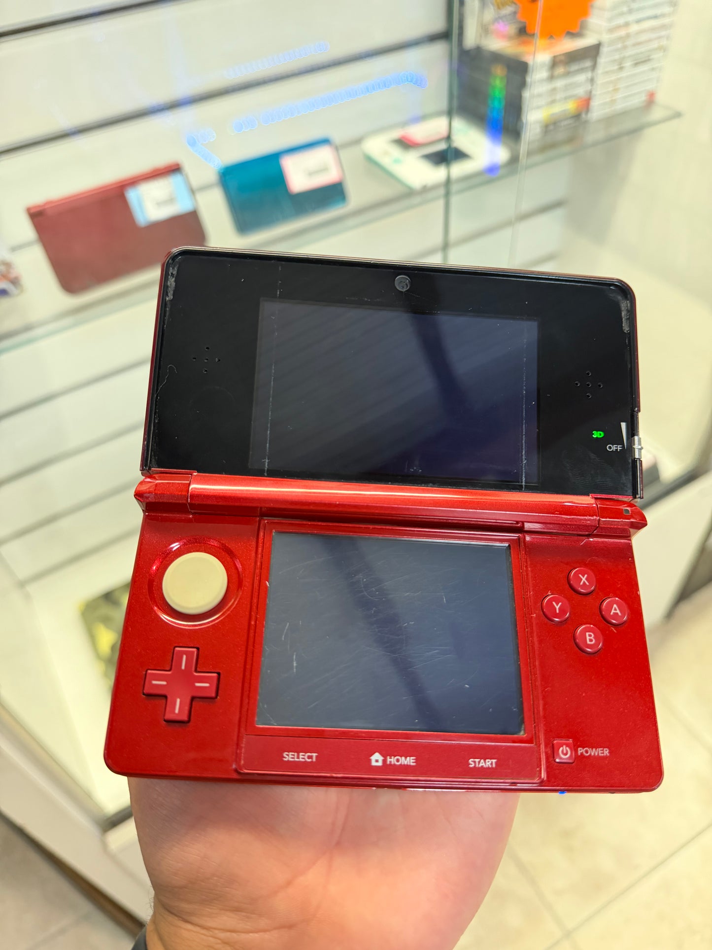 Flame Red Nintendo 3DS (Cosmetic Wear) - Nintendo 3DS