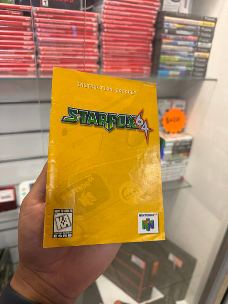 Starfox 64 Manual Only  - Nintendo 64
