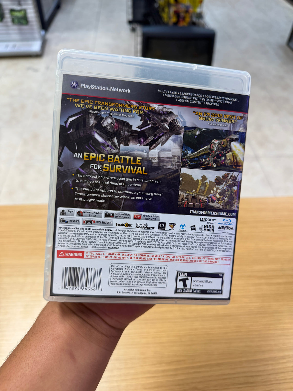 Transformers: Fall Of Cybertron (Complete In Box) - Playstation 3