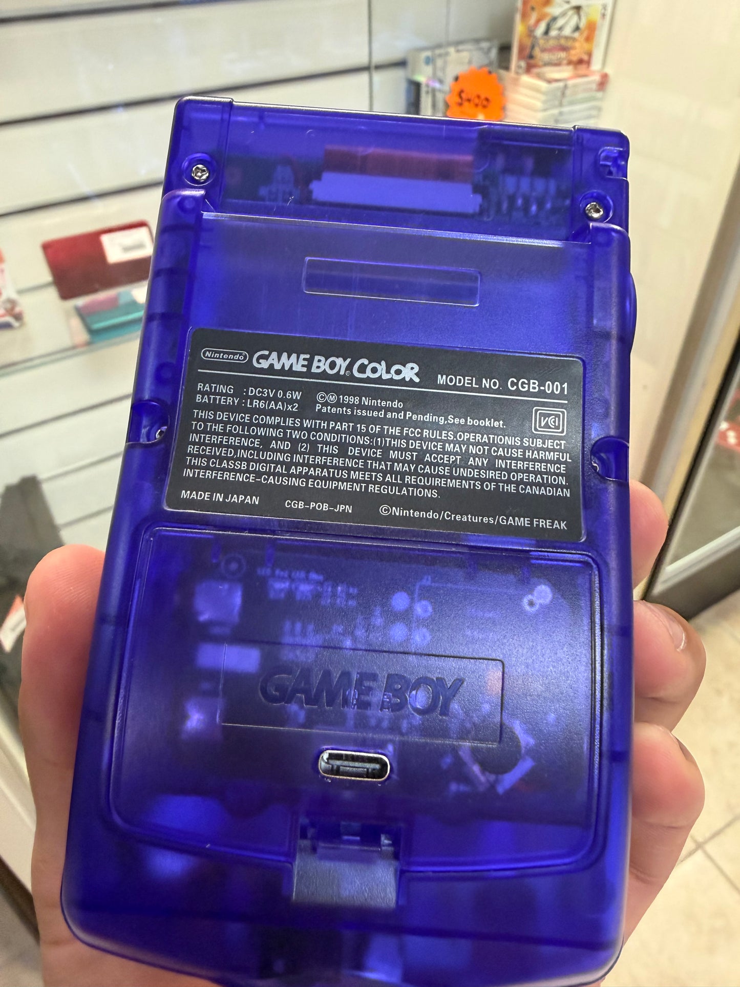 Nintendo Gameboy Color W/ New Screen & USB-C Charging Port - GameBoy Color