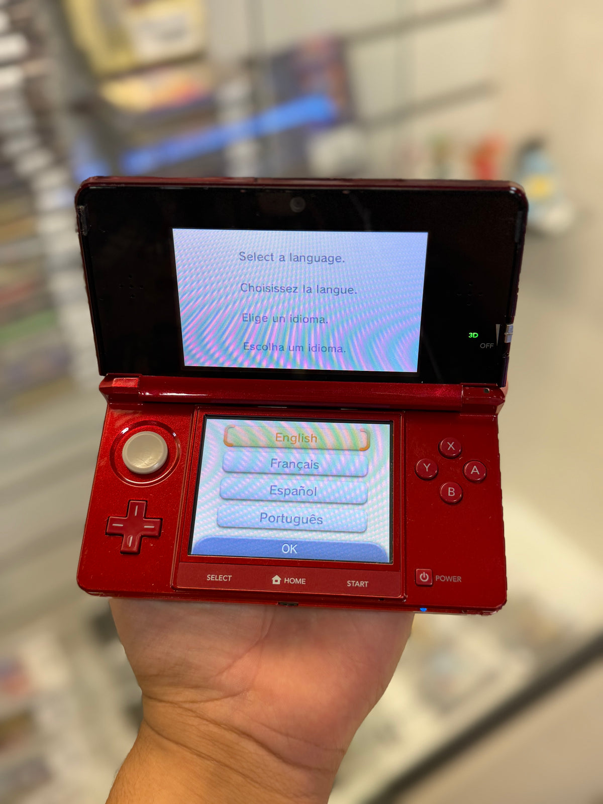 Flame Red Nintendo 3DS (Cosmetic Wear) - Nintendo 3DS