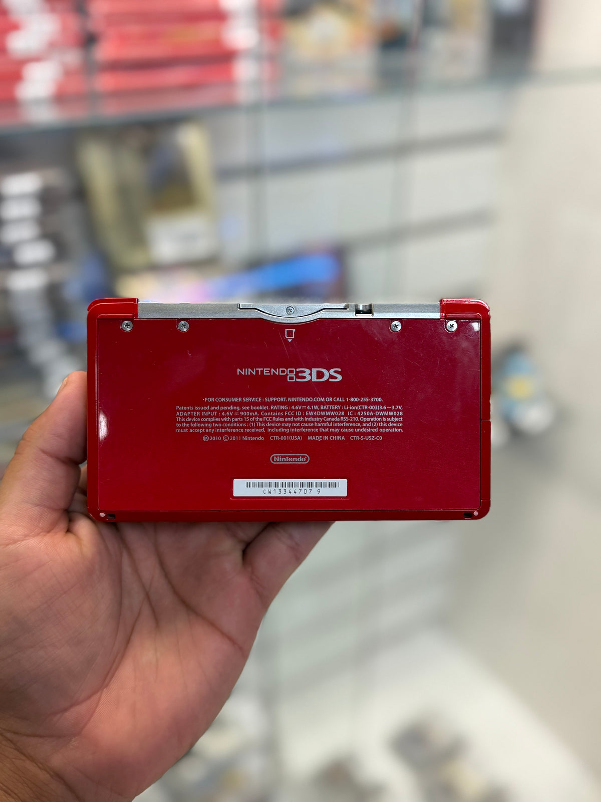 Flame Red Nintendo 3DS (Cosmetic Wear) - Nintendo 3DS