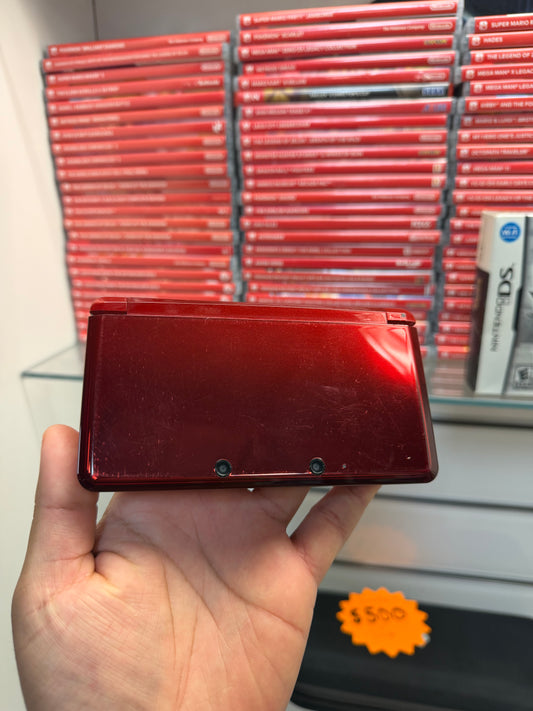 Nintendo 3DS Flame Red (Cosmetic Wear) - Nintendo 3DS