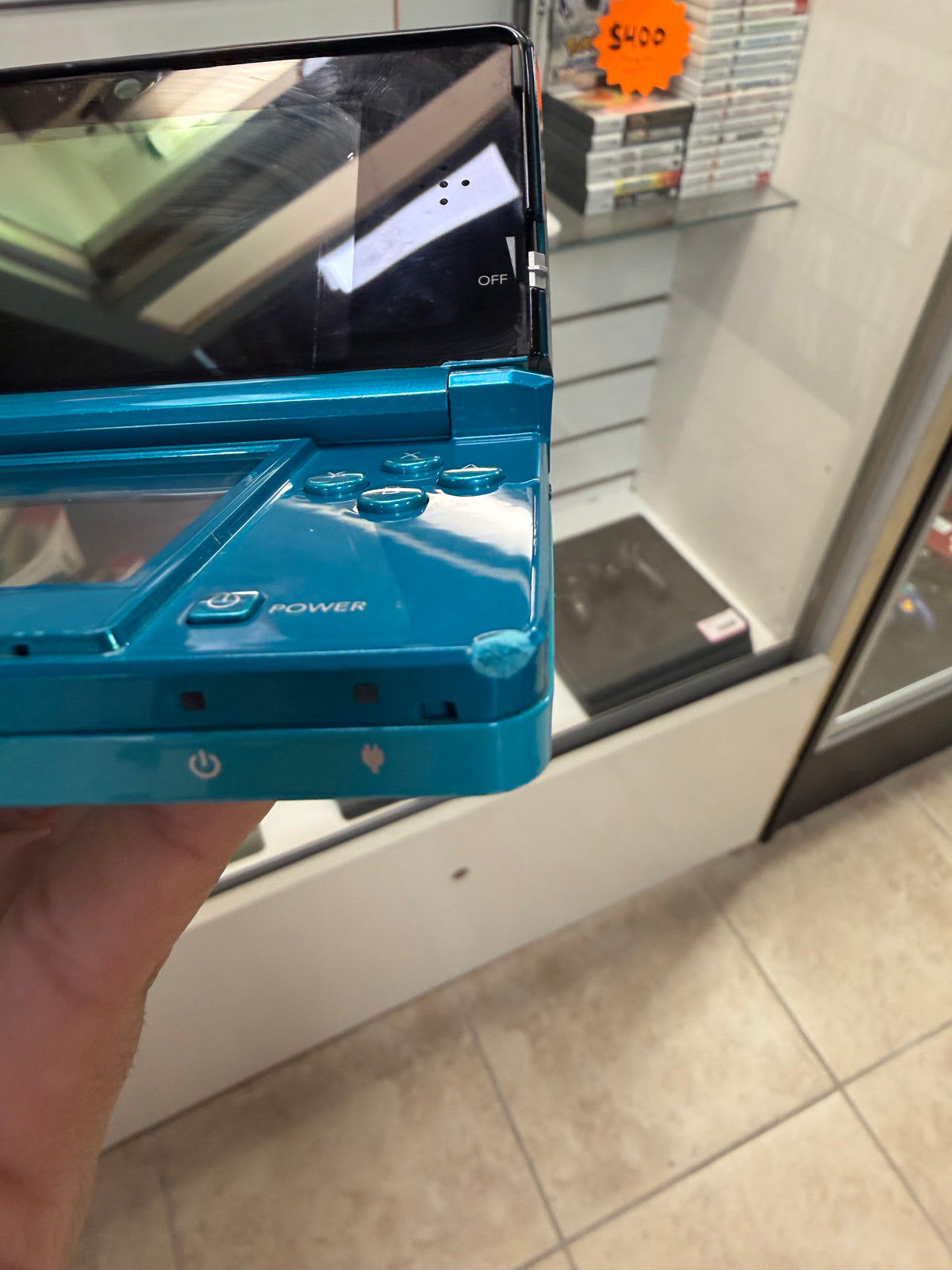 Nintendo 3DS Aqua Blue (Cosmetic Wear) - Nintendo 3DS