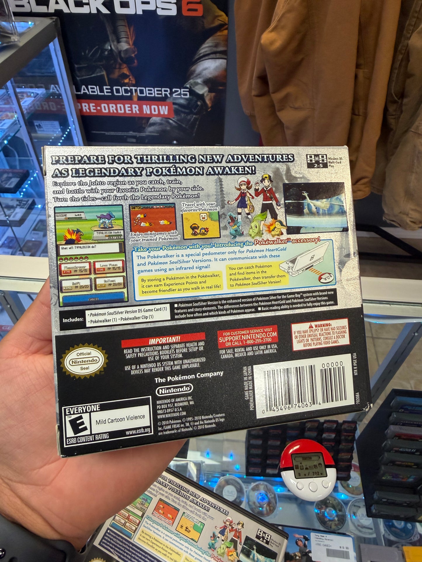Pokemon Soul Silver Version W/ Pokewalker (Missing Cardboard Insert) - Nintendo DS