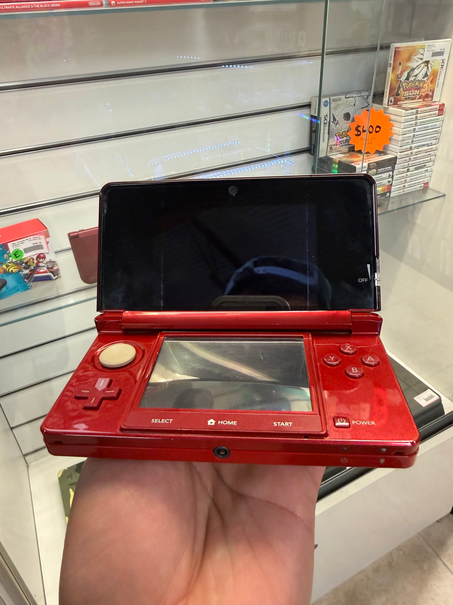 Flame Red Nintendo 3DS (Cosmetic Wear) - Nintendo 3DS