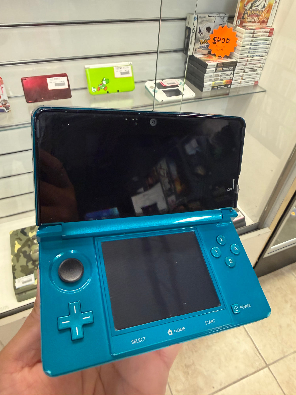 Nintendo 3DS Aqua Blue (Cosmetic Wear) - Nintendo 3DS
