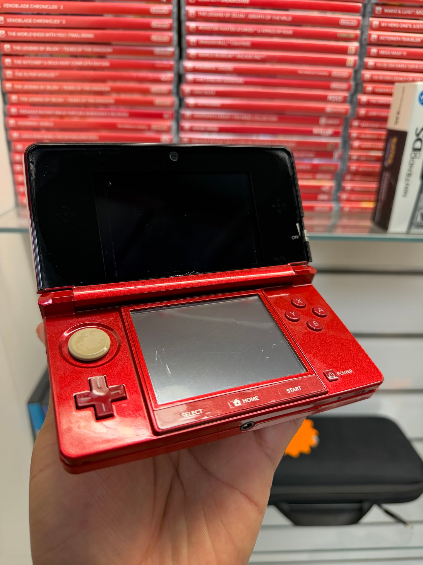 Nintendo 3DS Flame Red (Cosmetic Wear) - Nintendo 3DS