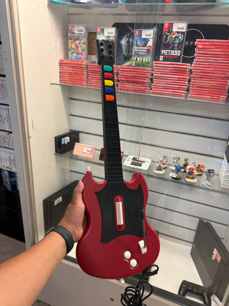 Wired Playstation 2 Guitar Hero Guitar (Red/Black) - Playstation 2