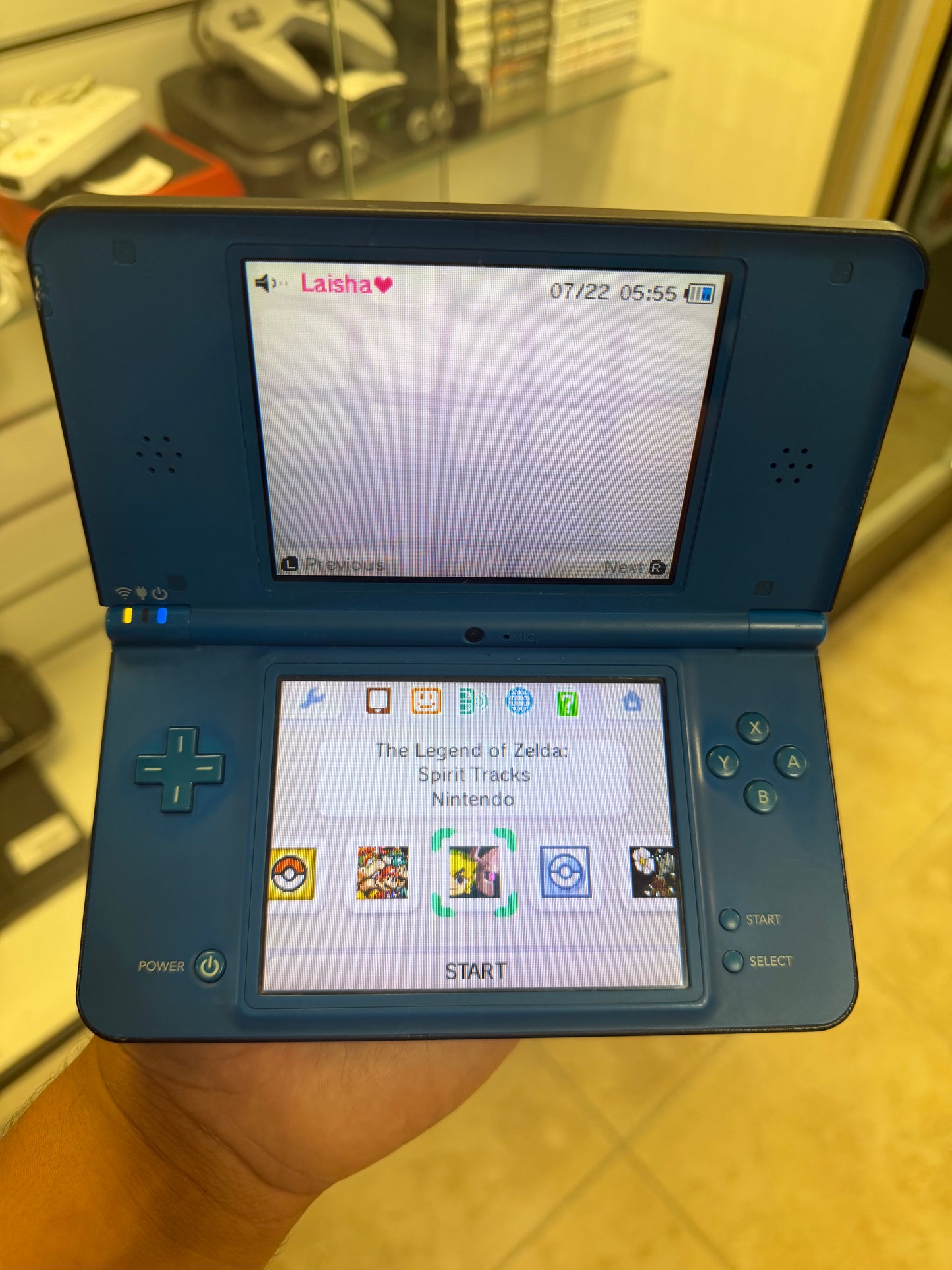 Nintendo DSi XL Midnight Blue (Modded) - Nintendo DS