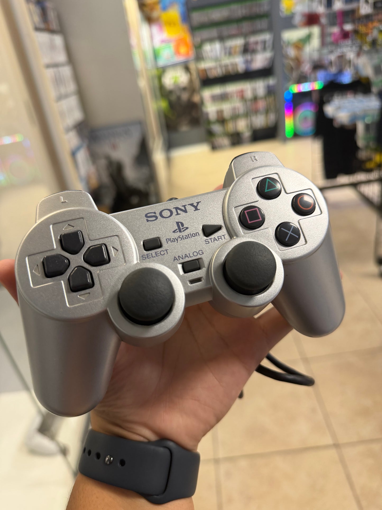 Silver Playstation 2 Slim System (Cosmetic Wear) - Playstation 2