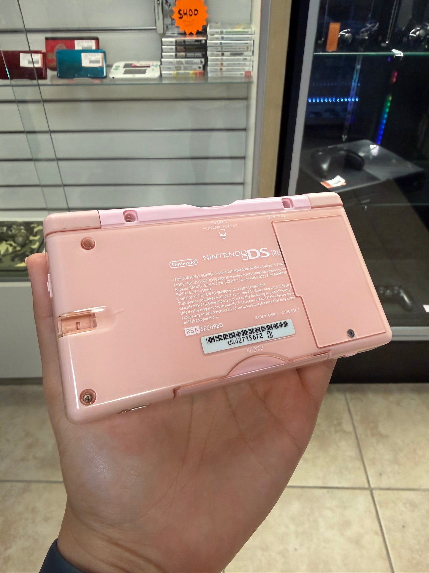Pink Nintendo Ds Lite (Cosmetic Wear) - Nintendo DS