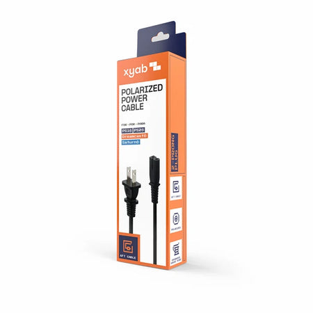 2 Prong Polarized Power Cable (PS1/Fat PS2/Dreamcast/Saturn) - XYAB Cables