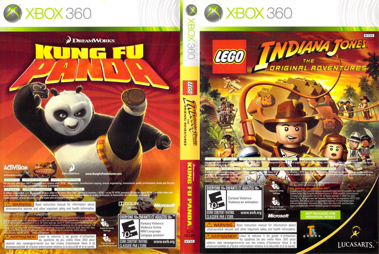 LEGO Indiana Jones and Kung Fu Panda Combo - Microsoft Xbox 360