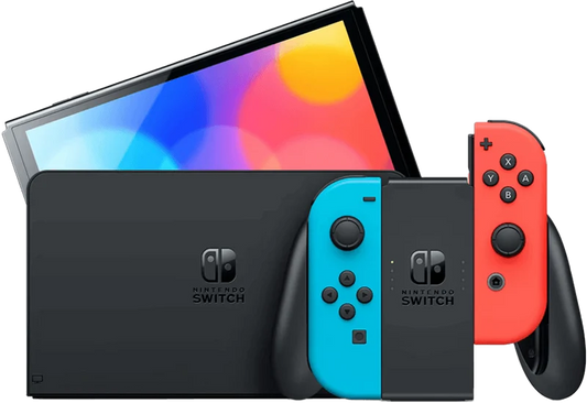 Nintendo Switch OLED with Blue and Red Joy-Con - Nintendo Switch
